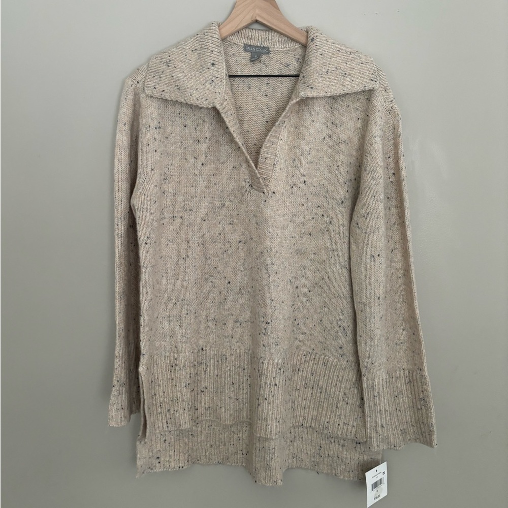 NWT fall sweater oversized medium Women’s Falls Creek heathered collar speckled